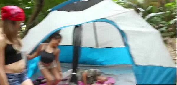  Hot libertine teens fucked in a tent by their friend